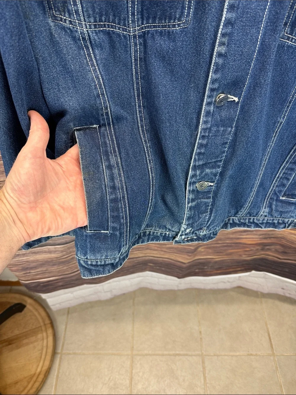 ⭐️Rare Vtg Karl Kani spellout denim jacket SZ XL